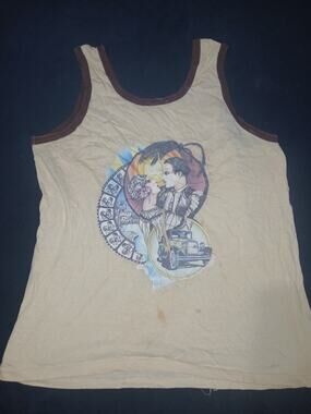 Vintage Montgomery Ward 60s tank top Shirt Size Large USA Made